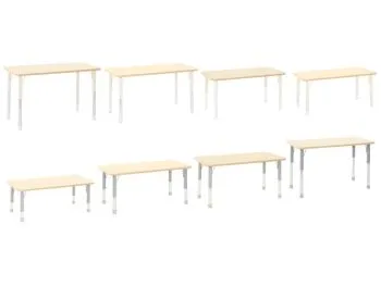 Rectangular table Owlaf with height-adjustable legs in 2 colors Rectangular table Owlaf with height-adjustable legs in 2 colors